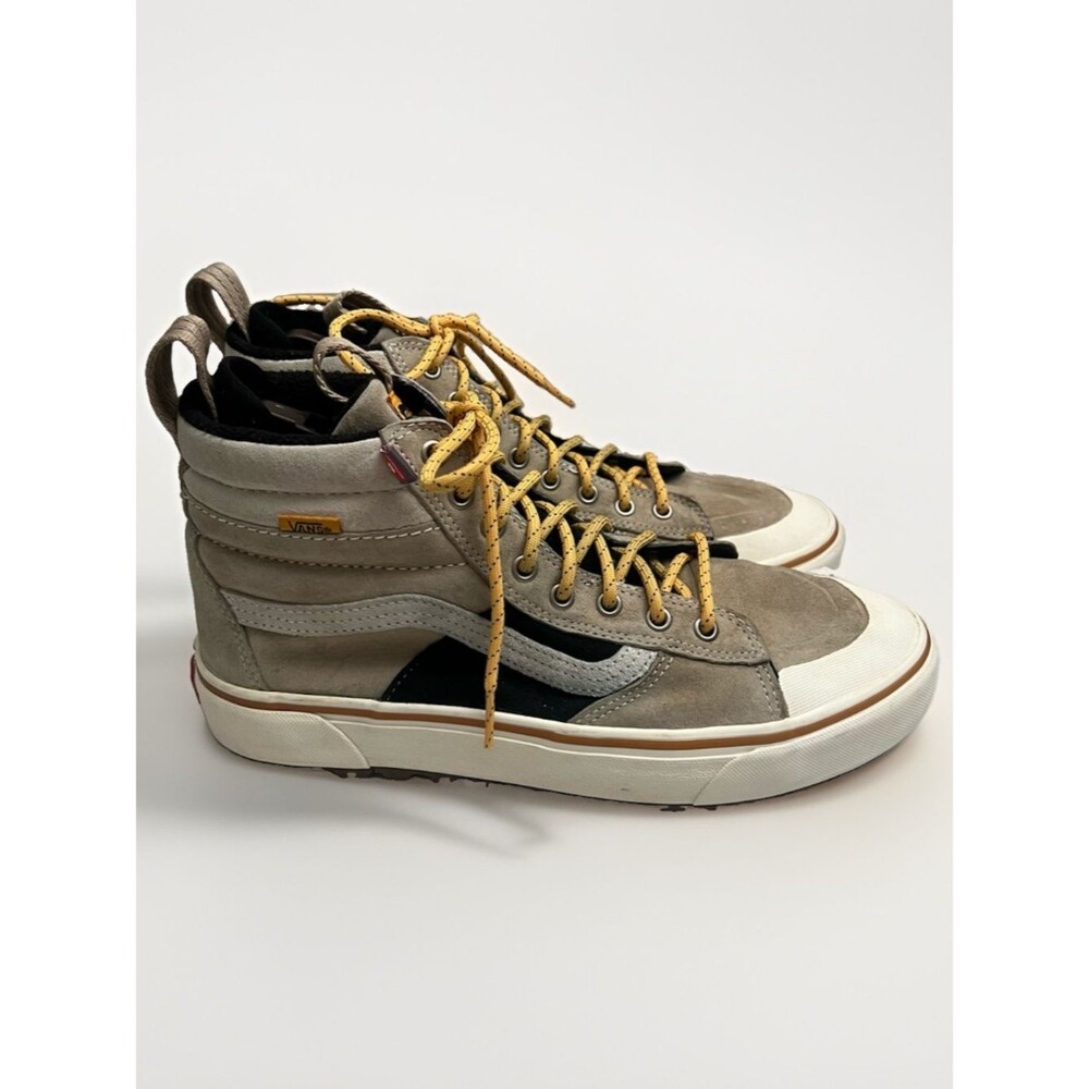 Vans SK8-HI MTE-2 Hi-Top Suede Sneakers Mens Sz 10.5 Khaki Water Resistant Shoes - Picture 3 of 16